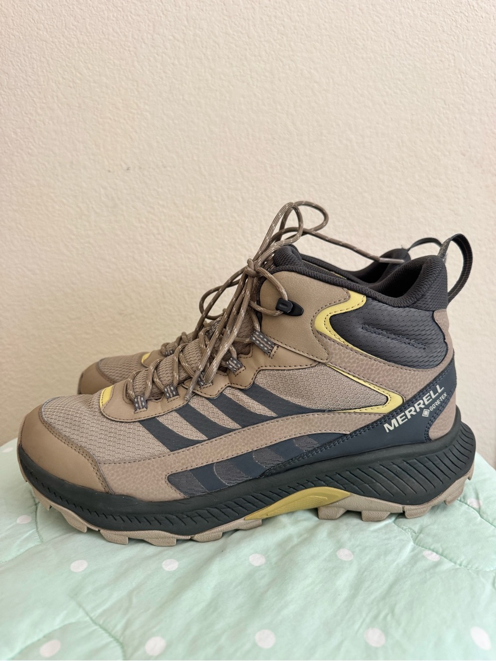 Merrell Tan and Gray Speed Strike 2 Hiking Sneakers size 13